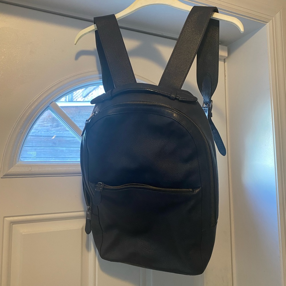 Navy blue Coach backpack, used once